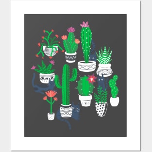 Cats Among the Cactus Posters and Art